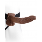 Полый мужской фаллопротез Hollow Strap-On with Balls - 24 см. - Pipedream - купить с доставкой в Миассе