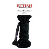 Черная веревка для фиксации Deluxe Silky Rope - 9,75 м. - Pipedream - купить с доставкой в Миассе