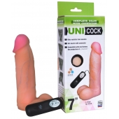 Фаллическая насадка Харнесс UNICOCK 7  с вибрацией - 19 см. - LOVETOY (А-Полимер) - купить с доставкой в Миассе