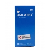 Классические презервативы Unilatex Natural Plain - 12 шт. + 3 шт. в подарок - Unilatex - купить с доставкой в Миассе