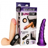 Вибрострапон с двумя насадками UniStrap - 18 и 18 см. - LOVETOY (А-Полимер) - купить с доставкой в Миассе