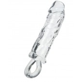 Прозрачная насадка с петлёй для фиксации - 14 см. - ToyFa - в Миассе купить с доставкой