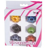 Набор из 6 разноцветных эрекционных колец - Toyfa Basic - в Миассе купить с доставкой