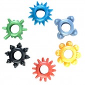 Набор из 6 разноцветных эрекционных колец - Toyfa Basic - в Миассе купить с доставкой