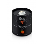 Массажная свеча с ароматом клубники Bougie de Massage Gourmande Fraise - 80 мл. - Plaisir Secret - купить с доставкой в Миассе