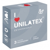 Презервативы с рёбрами Unilatex Ribbed - 3 шт. - Unilatex - купить с доставкой в Миассе
