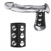 Утяжка на пенис на кнопочках 100% PVC STRAP WITH METAL SNAP - BlueLine - купить с доставкой в Миассе