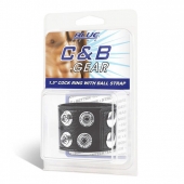 Ремень на член и мошонку 1.5  Cock Ring With Ball Strap - BlueLine - купить с доставкой в Миассе
