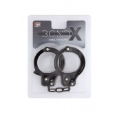 Чёрные наручники из листового металла BONDX METAL CUFFS BLACK - Dream Toys - купить с доставкой в Миассе