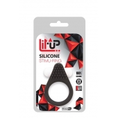 Чёрное эрекционное кольцо LIT-UP SILICONE STIMU RING 1 BLACK - Dream Toys - в Миассе купить с доставкой