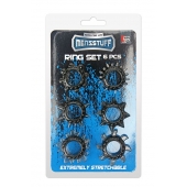 Набор из 6 дымчатых эрекционных колец MENZSTUFF 6PC STRECHEABLE RING SET - Dream Toys - в Миассе купить с доставкой