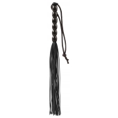 Чёрная мини-плеть из резины Rubber Mini Whip - 22 см. - Blush Novelties - купить с доставкой в Миассе