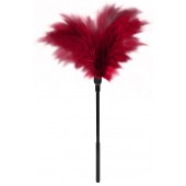 Пластиковая метелочка с красными пёрышками Small Feather Tickler - 32 см. - Blush Novelties - купить с доставкой в Миассе