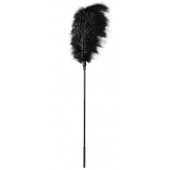 Стек с большим чёрным пером Large Feather Tickler - 65 см. - Blush Novelties - купить с доставкой в Миассе