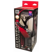 Пояс харнесс премиум класса WOMAN SIMPLEX(S) с 3 черными насадками - LOVETOY (А-Полимер) - купить с доставкой в Миассе