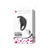 Чёрное эрекционное кольцо с вибрацией Rabbit Vibrator - Baile - в Миассе купить с доставкой