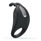 Чёрное эрекционное кольцо с вибрацией Rabbit Vibrator - Baile - в Миассе купить с доставкой