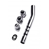 Металлический анальный душ с тремя насадками - ToyFa - купить с доставкой в Миассе