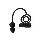 Чёрное эрекционное кольцо с вибропулькой и анальным хвостом - Erotist Adult Toys - в Миассе купить с доставкой
