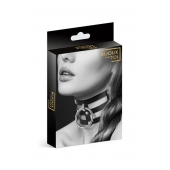 Чёрный тройной чокер с большим кольцом - Bijoux Pour Toi - купить с доставкой в Миассе