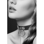 Узенький ошейник из полиуретана с кольцом - Bijoux Pour Toi - купить с доставкой в Миассе