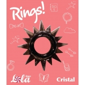 Чёрное эрекционное кольцо Rings Cristal - Lola Games - в Миассе купить с доставкой