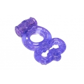 Фиолетовое эрекционное кольцо Rings Treadle с подхватом - Lola Games - в Миассе купить с доставкой