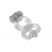 Прозрачное эрекционное кольцо Rings Treadle с подхватом - Lola Games - в Миассе купить с доставкой