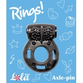 Черное эрекционное кольцо с вибрацией Rings Axle-pin - Lola Games - в Миассе купить с доставкой