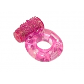Розовое эрекционное кольцо с вибрацией Rings Axle-pin - Lola Games - в Миассе купить с доставкой