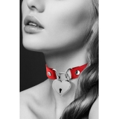 Красный чокер с замком в форме сердца - Bijoux Pour Toi - купить с доставкой в Миассе