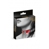 Красный узенький чокер с кольцом - Bijoux Pour Toi - купить с доставкой в Миассе