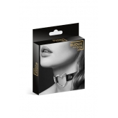 Чёрный чокер с кольцом в форме сердца - Bijoux Pour Toi - купить с доставкой в Миассе