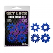 Набор из 4 синих колец Get Lock - Chisa - в Миассе купить с доставкой