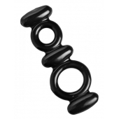 Двойное эрекционное кольцо Dual Stretch To Fit Cock and Ball Ring - XR Brands - в Миассе купить с доставкой