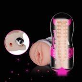 Мастурбатор-вагина Sex In A Can Vibra Vagina Tunnel - Lovetoy - в Миассе купить с доставкой