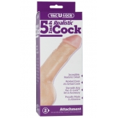 Насадка-реалистик для трусиков Vac-U-Lock 5  Realistic - 12,7 см. - Doc Johnson - купить с доставкой в Миассе