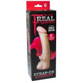 Телесная насадка REAL Standard с усиками на основании - 19 см. - LOVETOY (А-Полимер) - купить с доставкой в Миассе