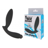 Чёрный вибростимулятор простаты Sex Expert Vibe Pleasure - Sex Expert - в Миассе купить с доставкой