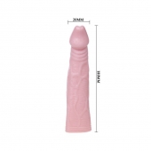 Телесная насадка с вибрацией Sex Expert - 18 см. - Sex Expert - в Миассе купить с доставкой