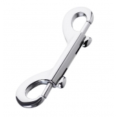 Серебристый двухсторонний карабин TOYFA Metal - ToyFa - купить с доставкой в Миассе