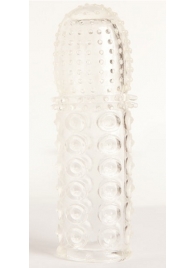 Прозрачная закрытая гелевая насадка - 13,5 см. - Toyfa Basic - в Миассе купить с доставкой