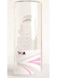 Гелевая прозрачная насадка с 2 отростками - 13 см. - Toyfa Basic - в Миассе купить с доставкой