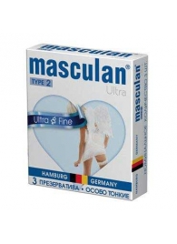 Ультратонкие презервативы Masculan Ultra Fine с обильной смазкой - 3 шт. - Masculan - купить с доставкой в Миассе