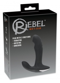 Черный вибромассажер простаты с функцией римминга Plug with Perineum Stimulator - 16,6 см. - Orion - в Миассе купить с доставкой