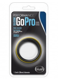 Черно-желтое силиконовое эрекционное кольцо Silicone Go Pro Cock Ring - Blush Novelties - в Миассе купить с доставкой