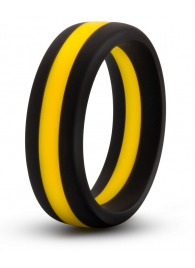 Черно-желтое силиконовое эрекционное кольцо Silicone Go Pro Cock Ring - Blush Novelties - в Миассе купить с доставкой