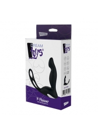 Черный вибромассажер простаты P-PLEASER W ERECTION ENHANCE - Dream Toys - в Миассе купить с доставкой