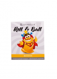 Стимулирующий презерватив-насадка Roll   Ball Banana - Sitabella - купить с доставкой в Миассе
