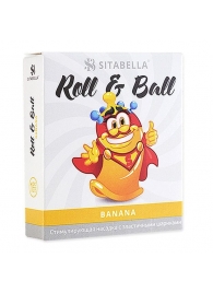 Стимулирующий презерватив-насадка Roll   Ball Banana - Sitabella - купить с доставкой в Миассе